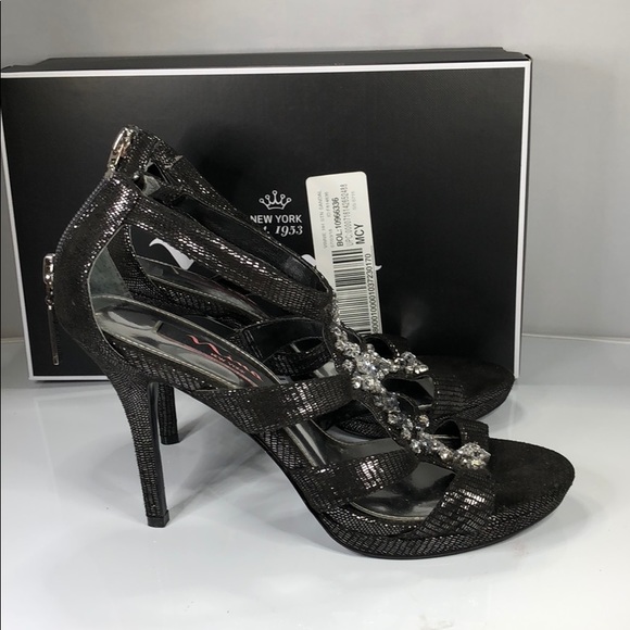 177] Nina Vinnie, Size: Black Luster Satin 8.5 M - Picture 4 of 5